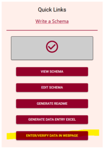 Link to the Data Entry Web plus Verification tool in the Quick Links section.